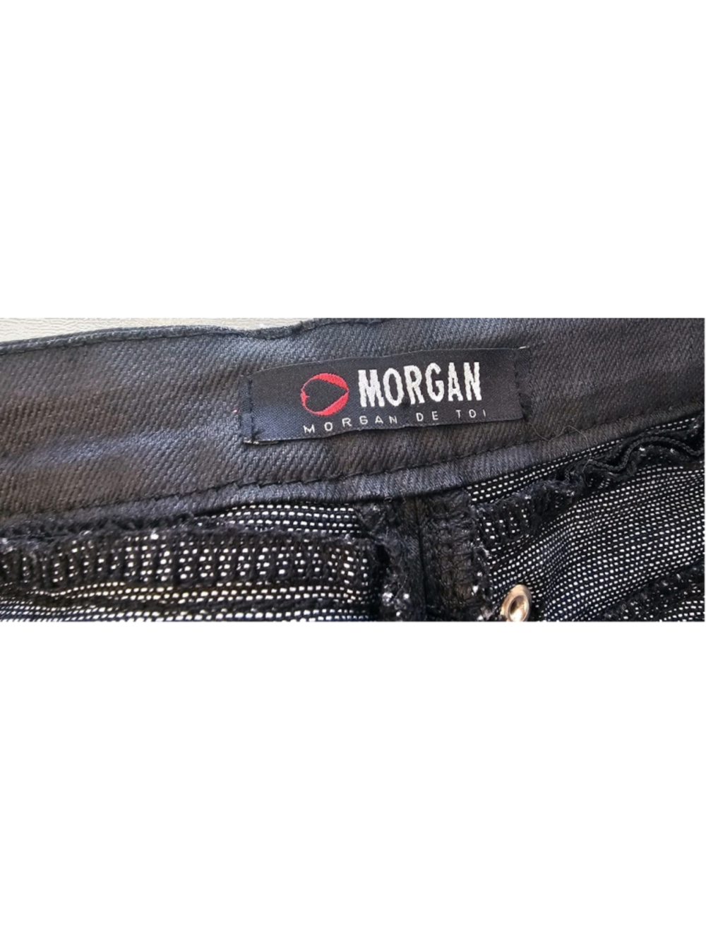 Vintage Morgan de Toi Black Mini Skirt, Size 10,88% Cotton,Boho Y2K Sexy Goth - Picture 3 of 16